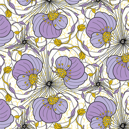 Purple Lux Fabric Design (White Lavender colorway)