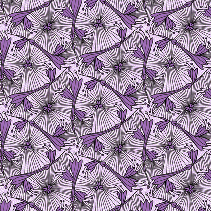 Shrub Fabric Design (Lavender colorway)