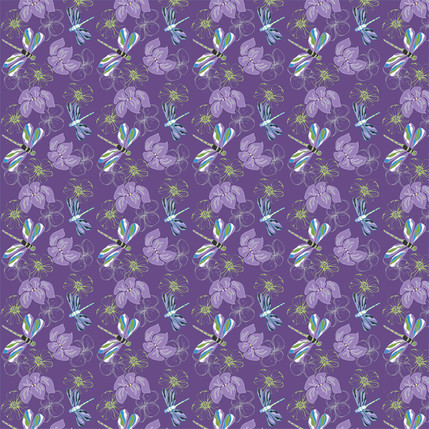 Blanche Fabric Design (Purple colorway)
