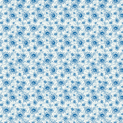 Keziah Fabric Design (Blue colorway)