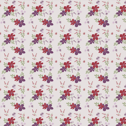 Delany Fabric Design (Red colorway)