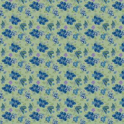 Ginger Fabric Design (Green colorway)