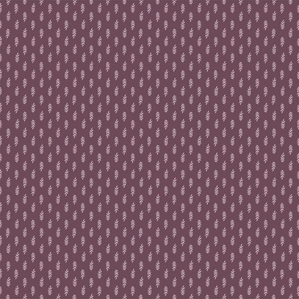 Awakening Simple Leaves Fabric Design (Violet colorway)