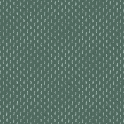 Awakening Simple Leaves Fabric Design (Green colorway)