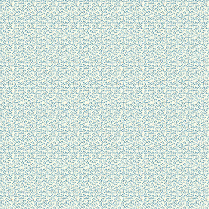 Vines and Leaves Fabric Design (Blue on Ivory colorway)