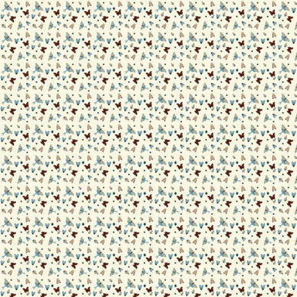 Moths in Flight Fabric Design (Off White colorway)
