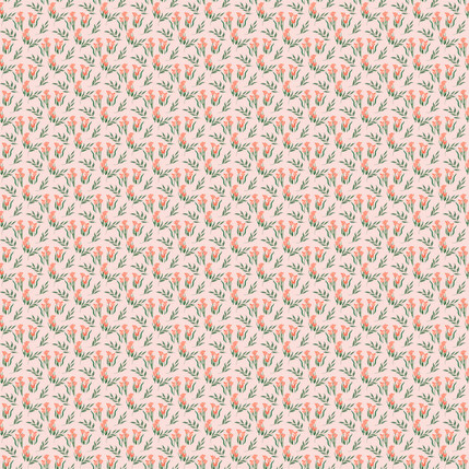 Soft Tulips Fabric Design (Ember Garden colorway)