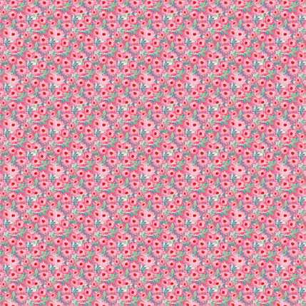 Whispering Meadow Fabric Design (Pink Bloomscape colorway)