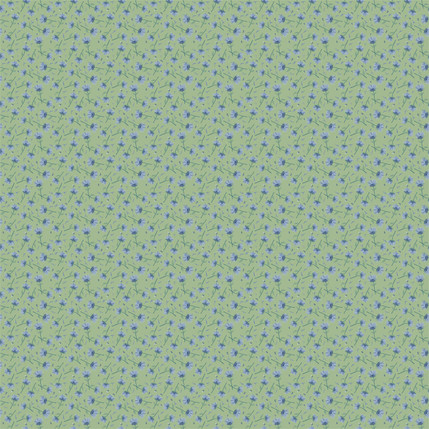 Busy Blooms Fabric Design (Green Serene colorway)