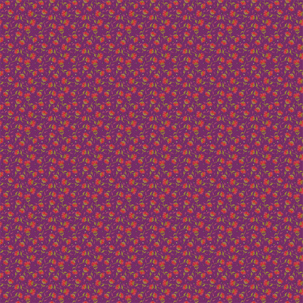 Busy Blooms Fabric Design (Purple Bright colorway)
