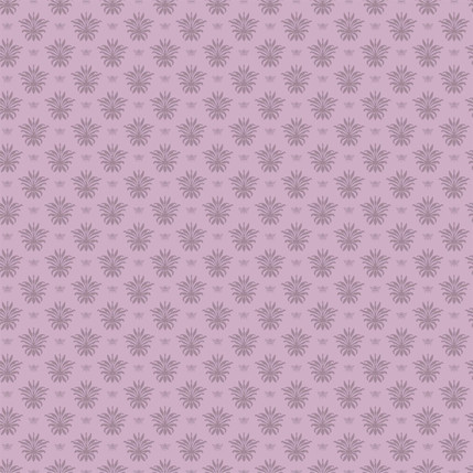 Monarda and Bees Fabric Design (Purple Faded colorway)