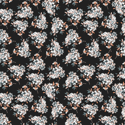 Rhodie Fabric in Black colorway by AjoyeDesigns