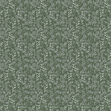 In the Garden Fabric in Green colorway by AjoyeDesigns