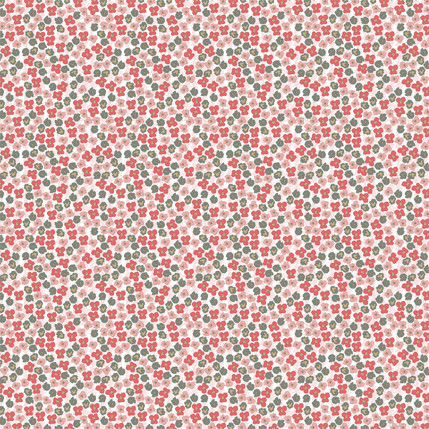 Floral Polka Dots Fabric in Green colorway by AjoyeDesigns