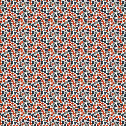 Floral Polka Dots Fabric in Blue colorway by AjoyeDesigns