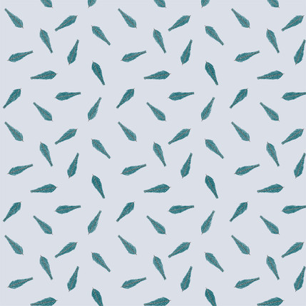 Spruce Branches Fabric Design in Cranberry Frost colorway