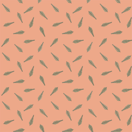 Spruce Branches Fabric Design in Golden Hour colorway