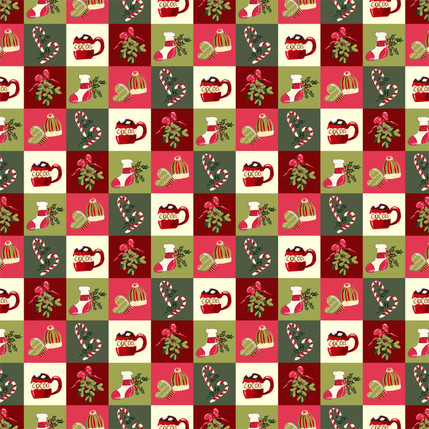 Checkered Christmas Morning - Cream Puff Grande