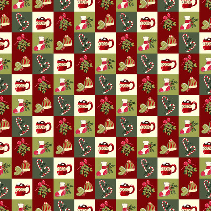 Checkered Christmas Morning - Christmas Red Grande