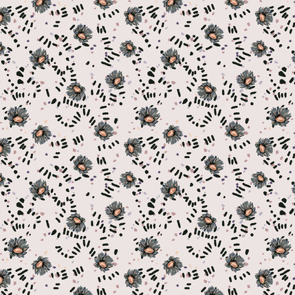 Daisy Dash Fabric Design in Soft Blush colorway