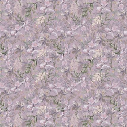 Petal Drift Fabric Design in Lavender colorway