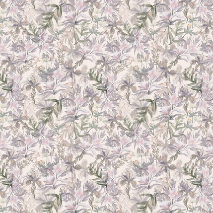 Petal Drift Fabric Design in Beige colorway