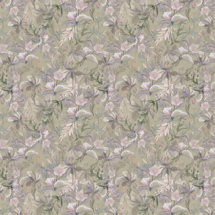 Petal Drift Fabric Design in Sage Green colorway