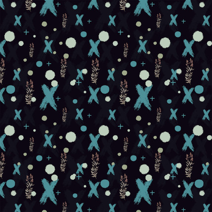 Botanical MarksFabric Design in Black colorway