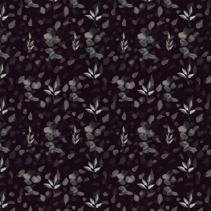 Shadow Petals Fabric Design in Deep Plum colorway