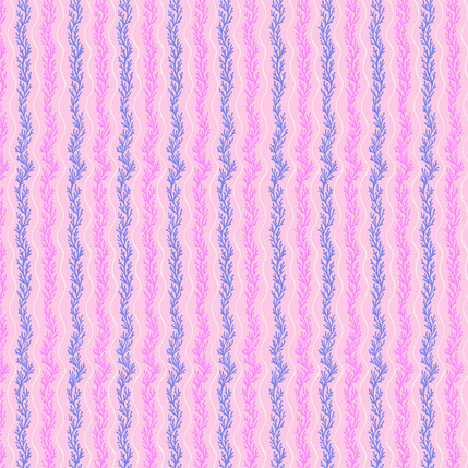 Flowing Seaweed Stripe Fabric Design in Multicolor colorway