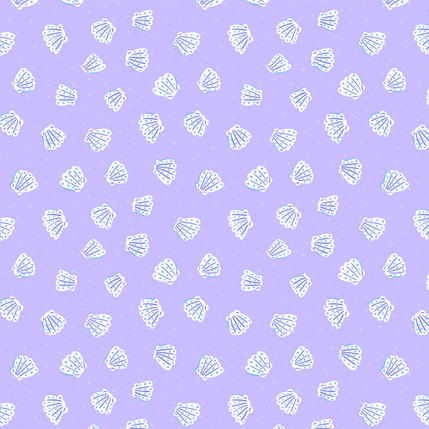 Mini Seashell Confetti Fabric Design in Blue colorway