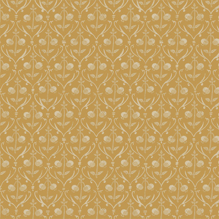 Elegant Pomegranate Fabric Design in Yellow colorway