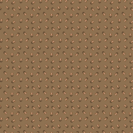 Tiny Tulips Blumme Fabric Design in Brown colorway