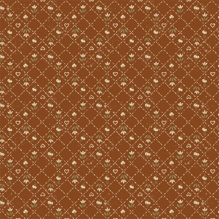 Tulip Check Fabric Design in Red colorway