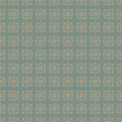 Tulip Quilt Fabric Design in Blue colorway