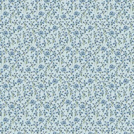 June Fabric Design in Marine Blue colorway