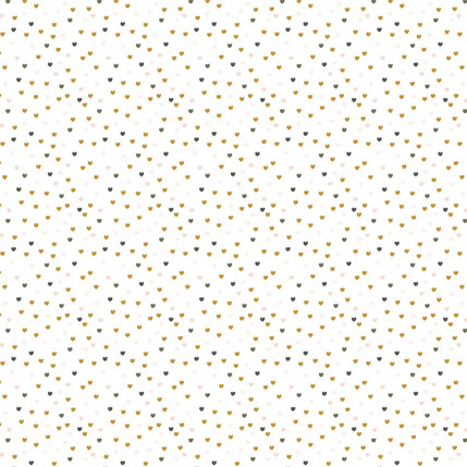 Sweet Hearts Fabric Design in Lemoncello colorway