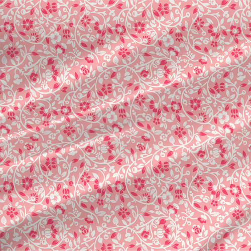 Floral print fabric - Elsa in Pink