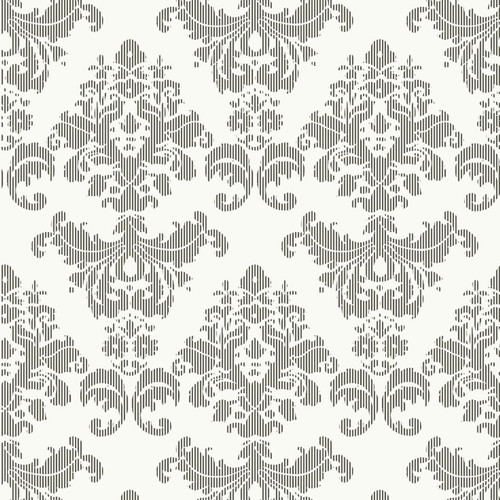 Damask print fabric - Napery in Silhouette colorway