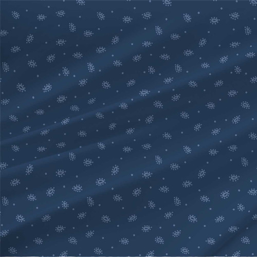 Swirvy – Navy – Small paisley fabric by the yard