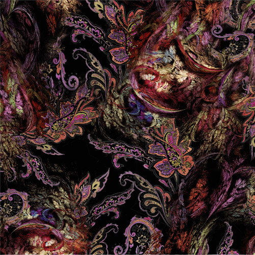 Floral print fabric - Victoria in Burgundy