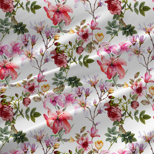 Floral fabric print - Selly in Pink