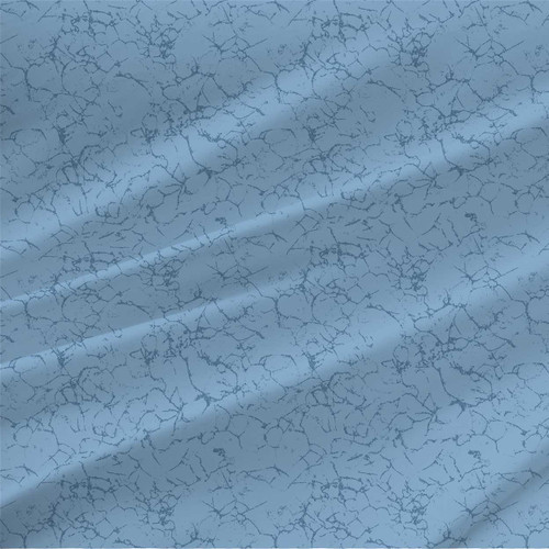 Crisp Chambray textured fabric with fine tonal crackle linework on a soft blue background.