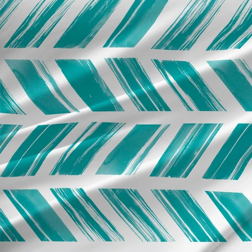 Painted Stripe – Teal – brushstroke stripe fabric by the yard with teal diagonal painted stripes