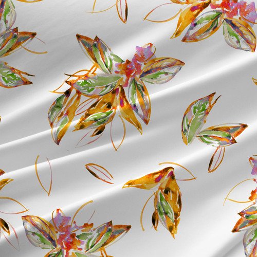 Floral fabric print - Philodendron in Green Floral fabric print - Philodendron in Green