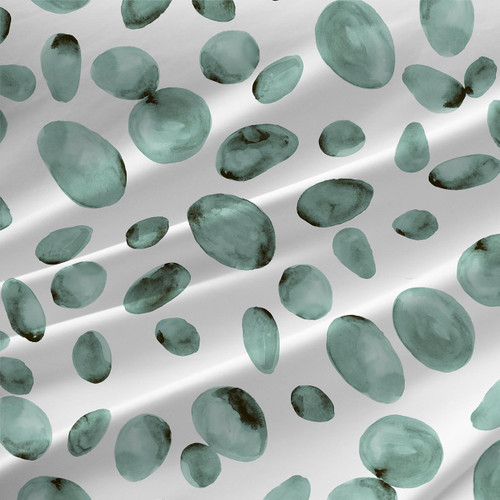 Abstract fabric print - Stones in Seafoam Abstract fabric print - Stones in Seafoam