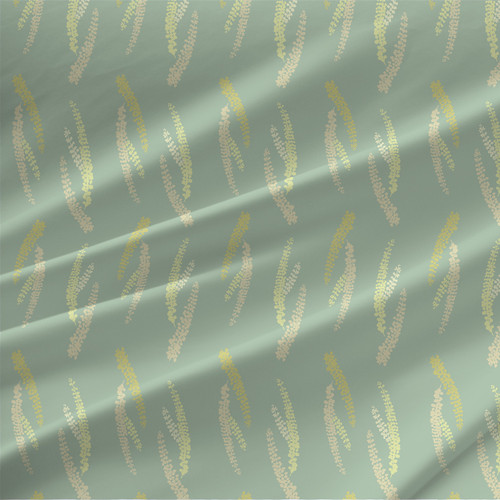 First Blooms Grande – Slate Green – Botanical Sprig Fabric by the Yard