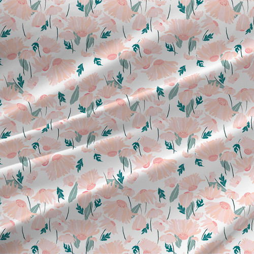 Falling Daisy – Tropical – floral fabric by the yard