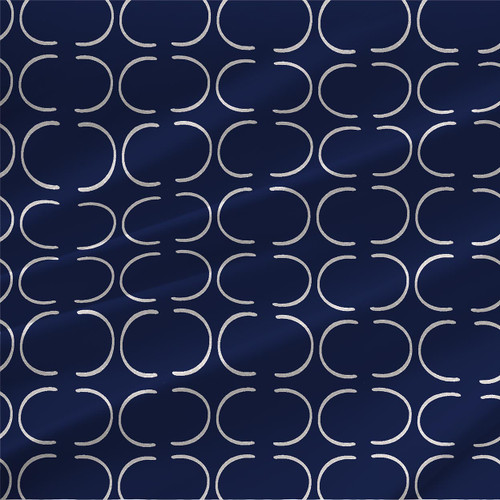 Knoll – Indigo – modern geometric fabric by the yard