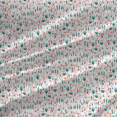 Water Color Bouquet – Tropical – small-scale botanical fabric by the yard